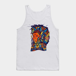 Orange Blue Jupiter Cries Tank Top